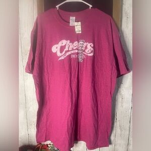 NWT Women’s  “Cheers” Boston T-Shirt Size XXL Pink